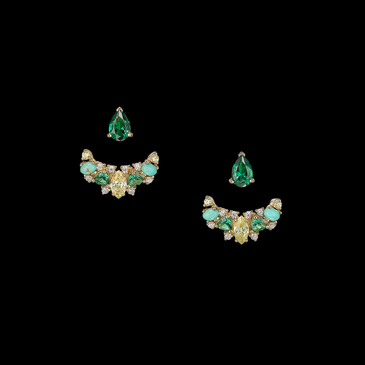 Emerald Twinkle Ear-Jacket