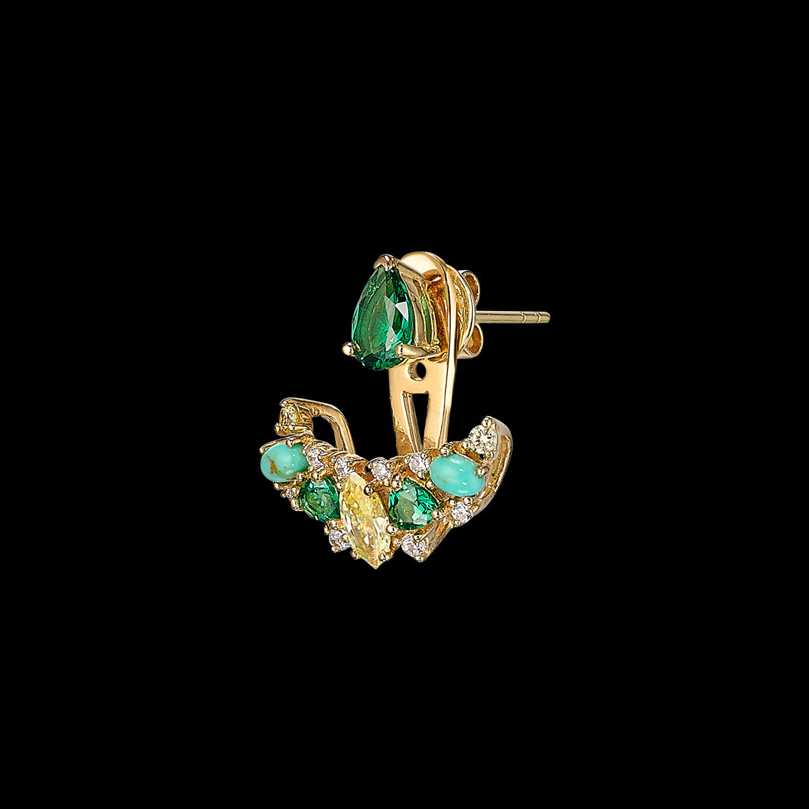 Emerald Twinkle Ear-Jacket