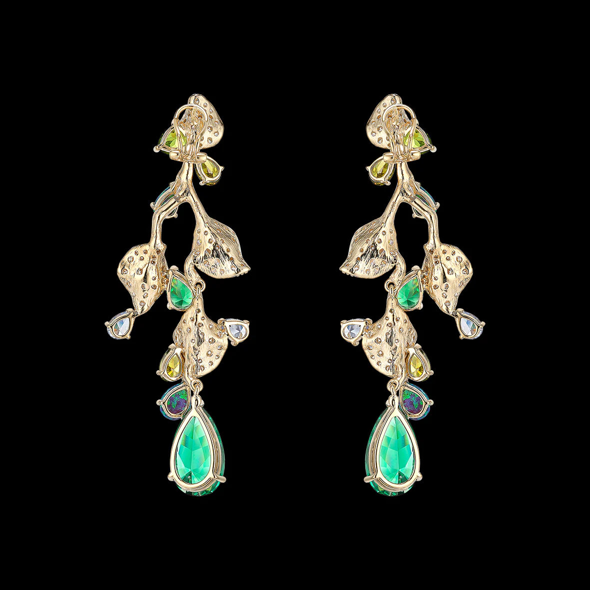 Emerald Triteia Earrings