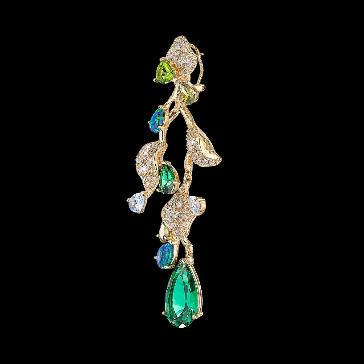 Emerald Triteia Earrings