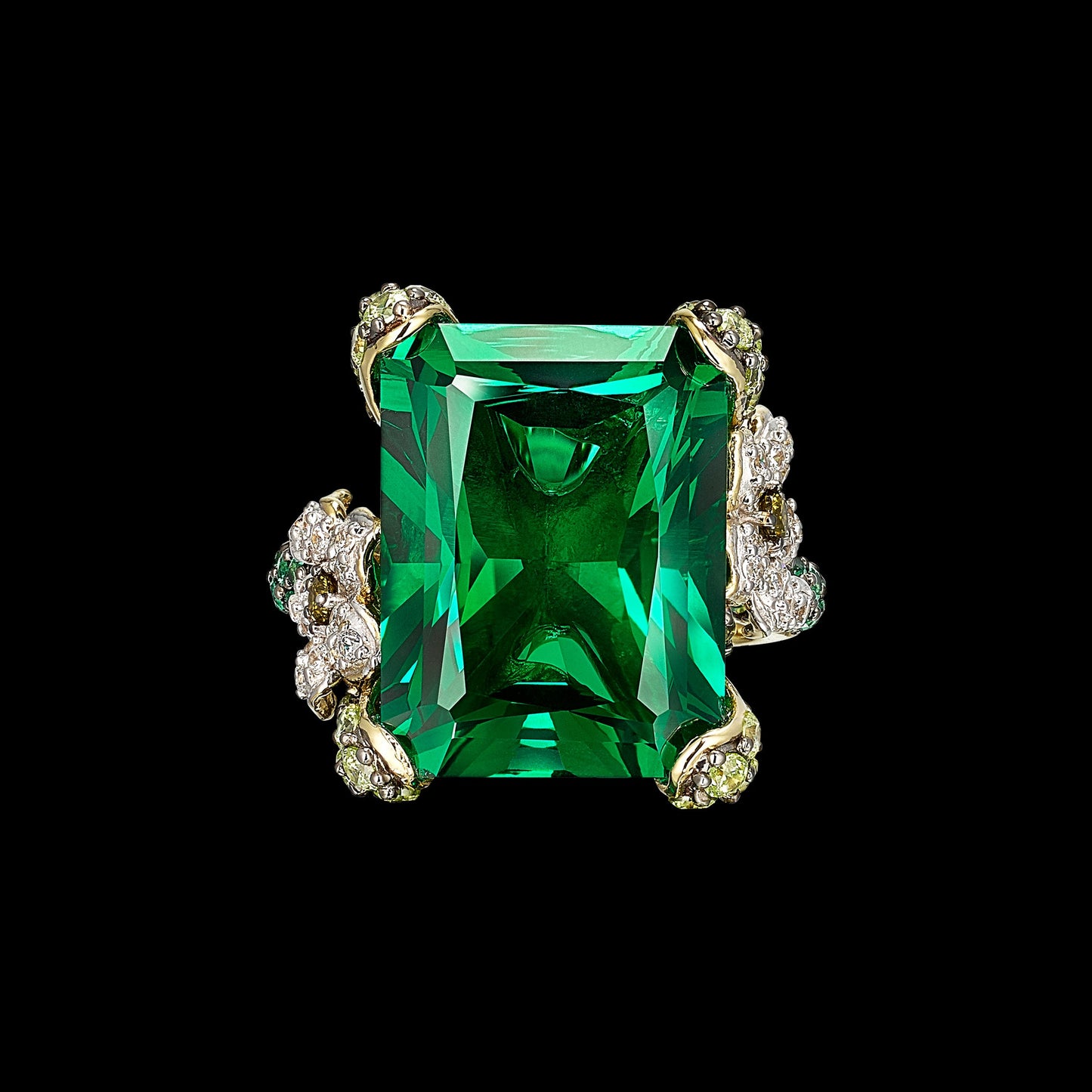 Emerald Cinderella Ring