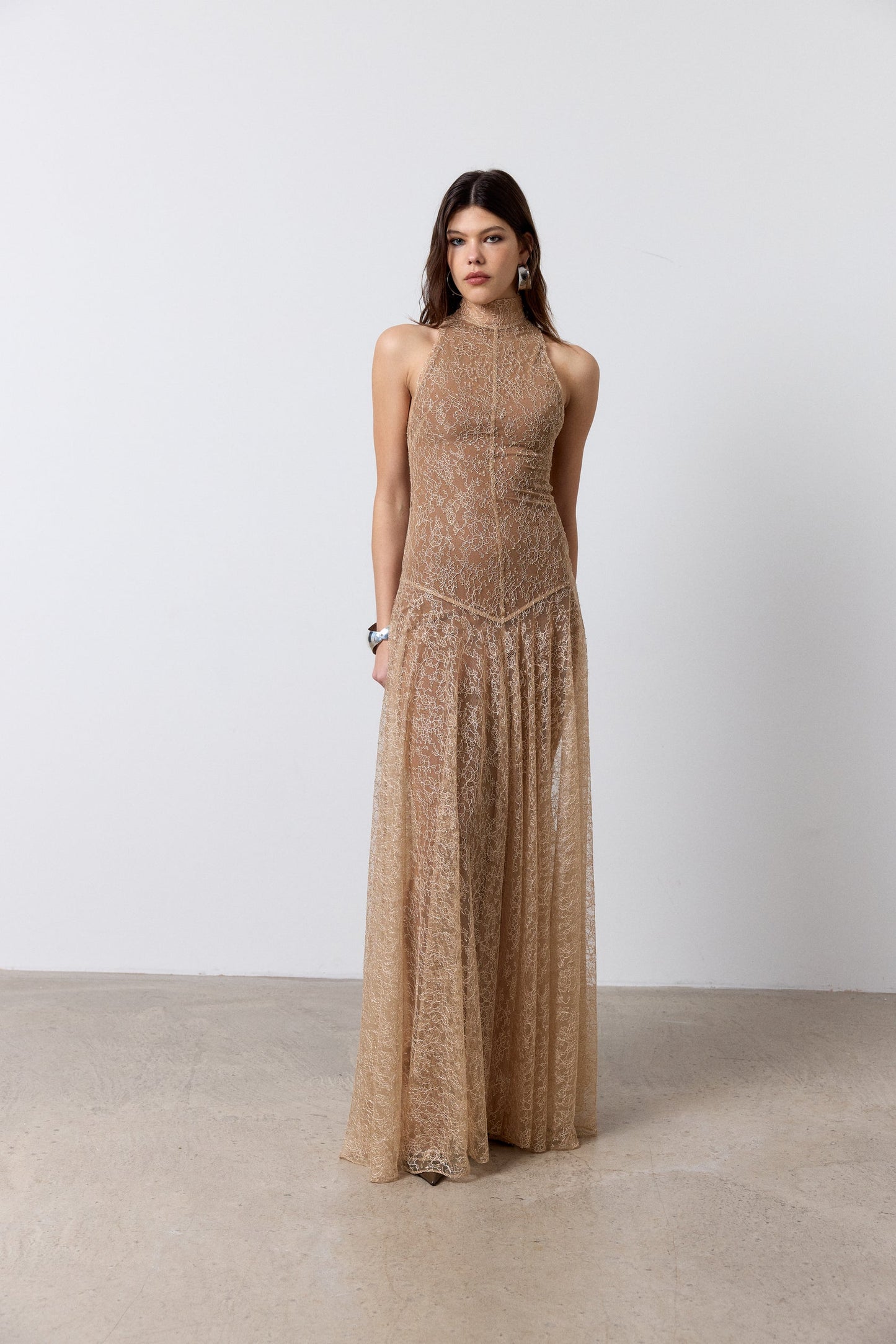 FOEHN MAXI DRESS IN SHELL LACE