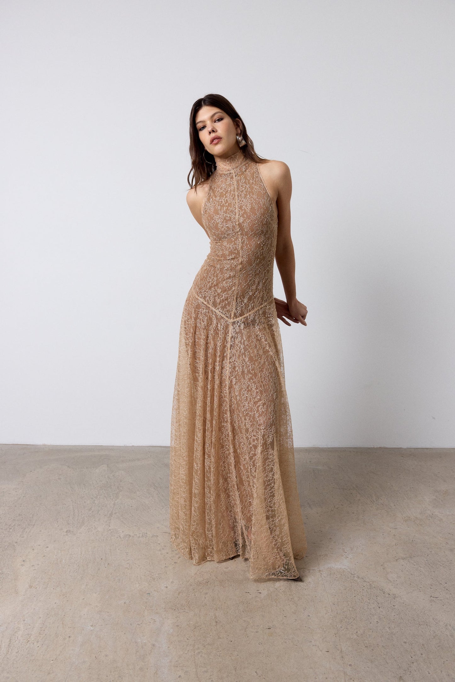 FOEHN MAXI DRESS IN SHELL LACE