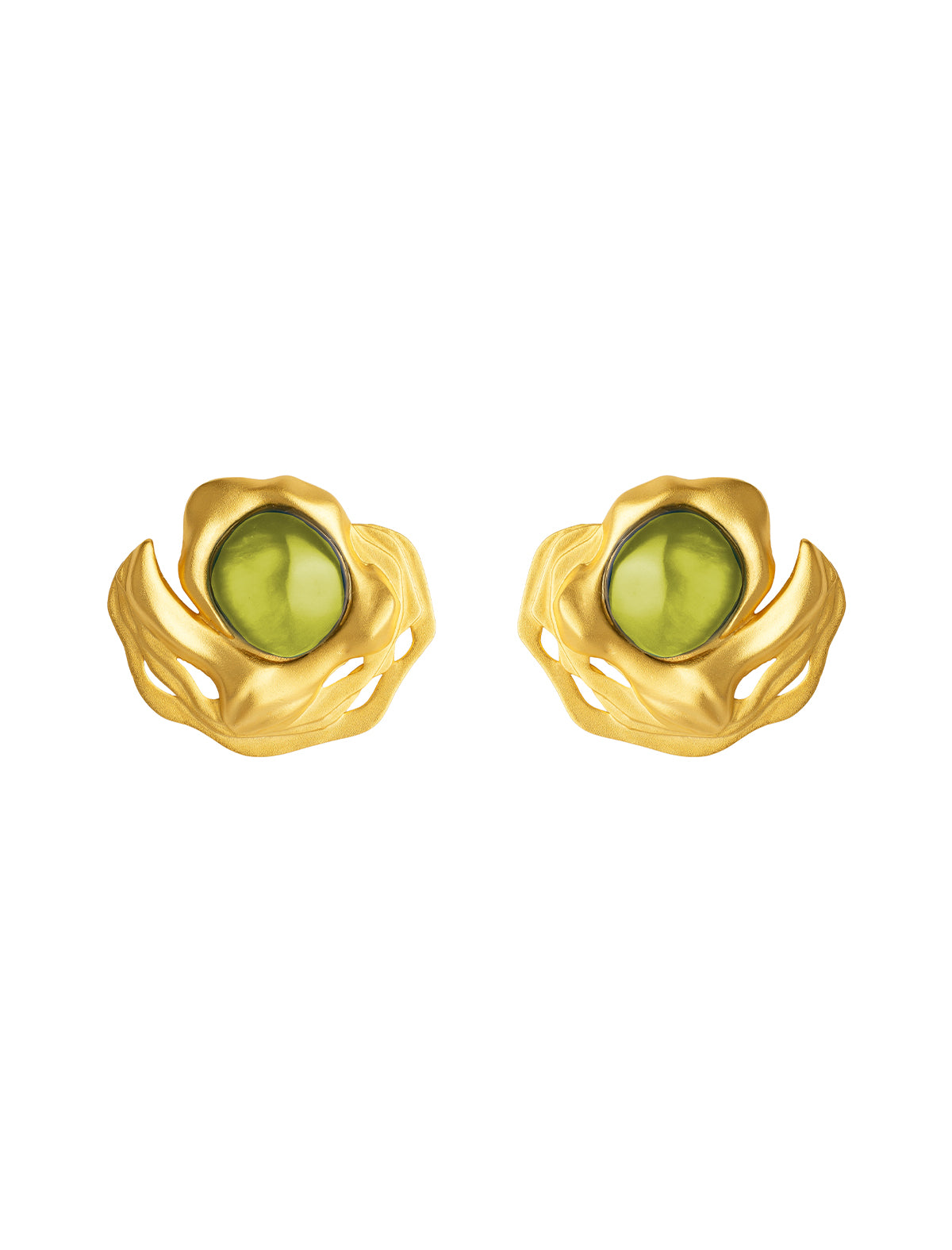 Flow Earrings in Green