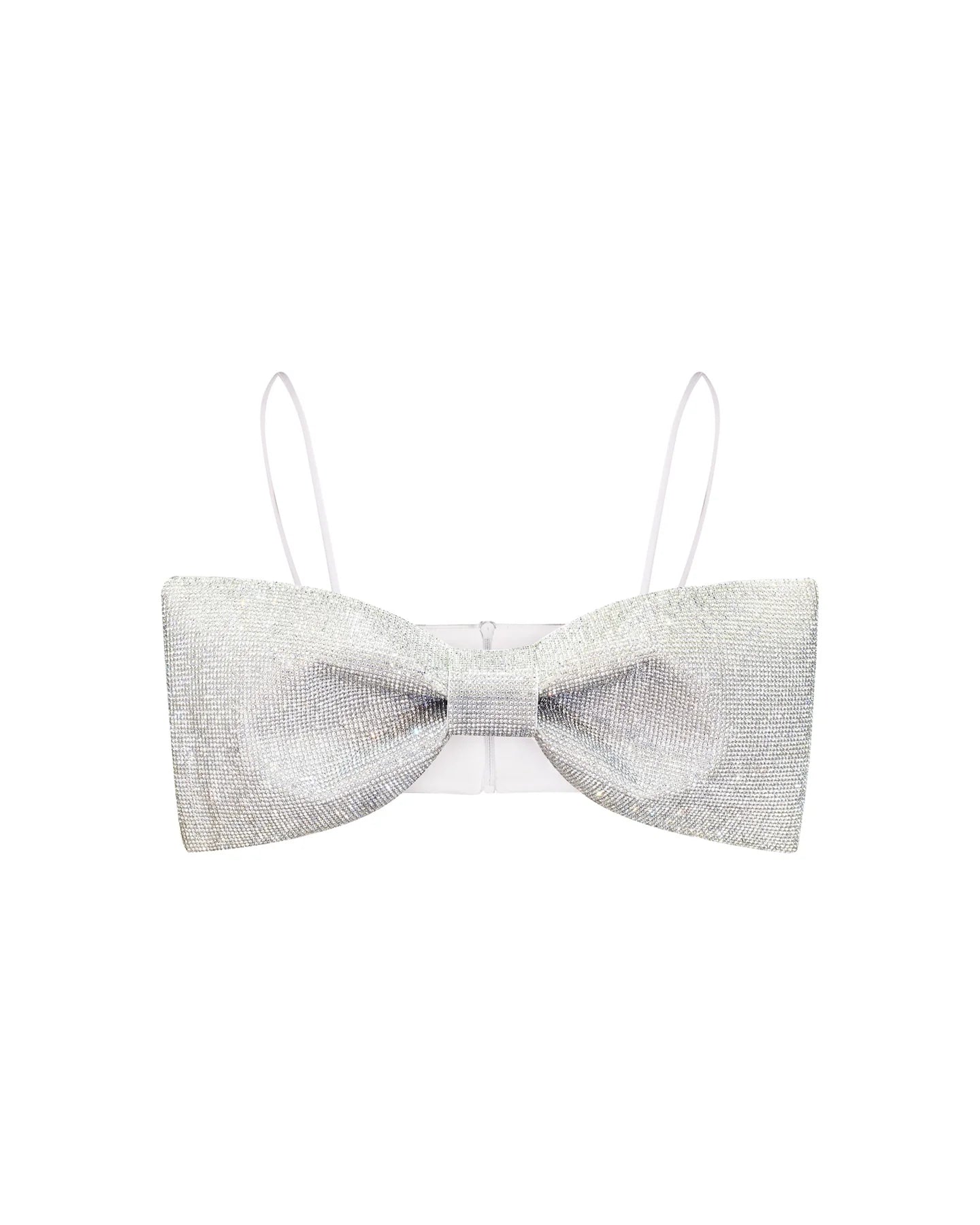 Rhinestone Detailed Bow Top