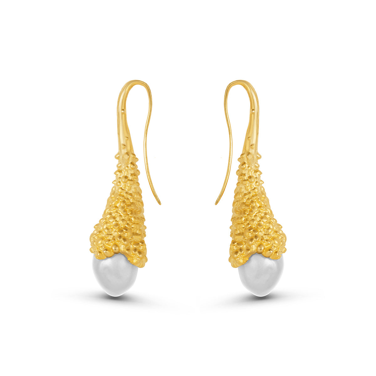 Plunge Earrings in White