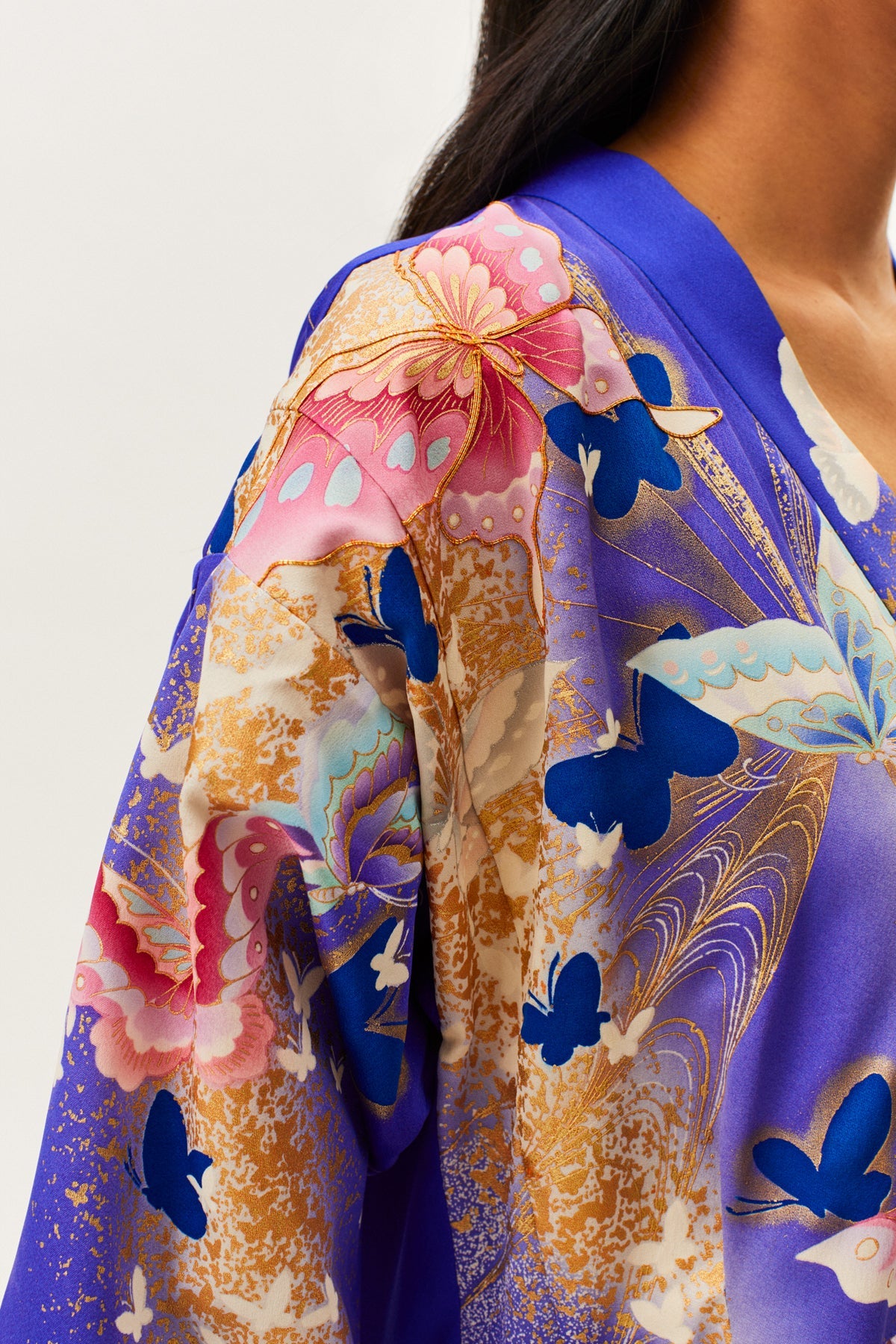 One-of-a-Kind Vintage Kimono Volant Dress
