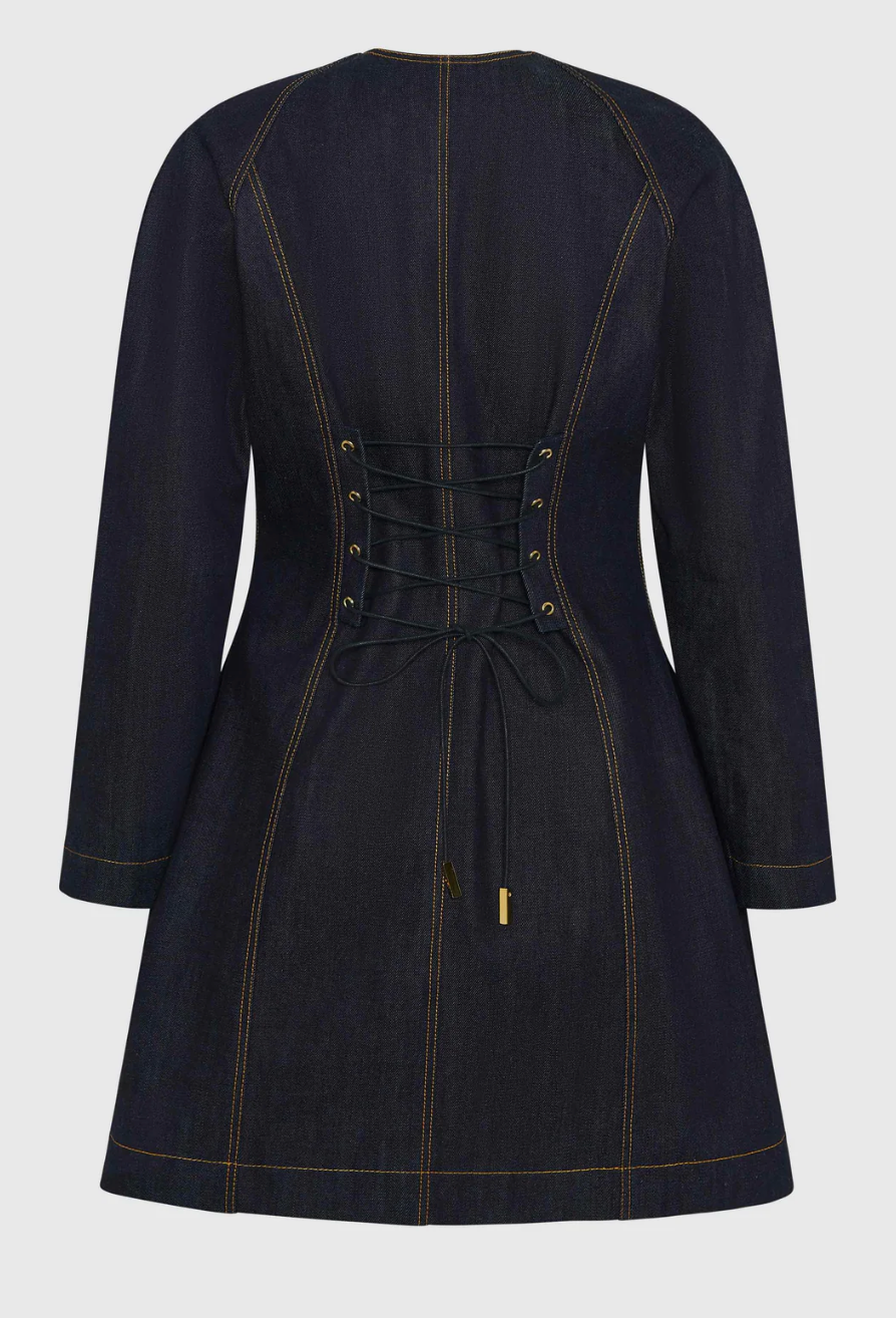 Indigo Twilight Denim Corset Dress