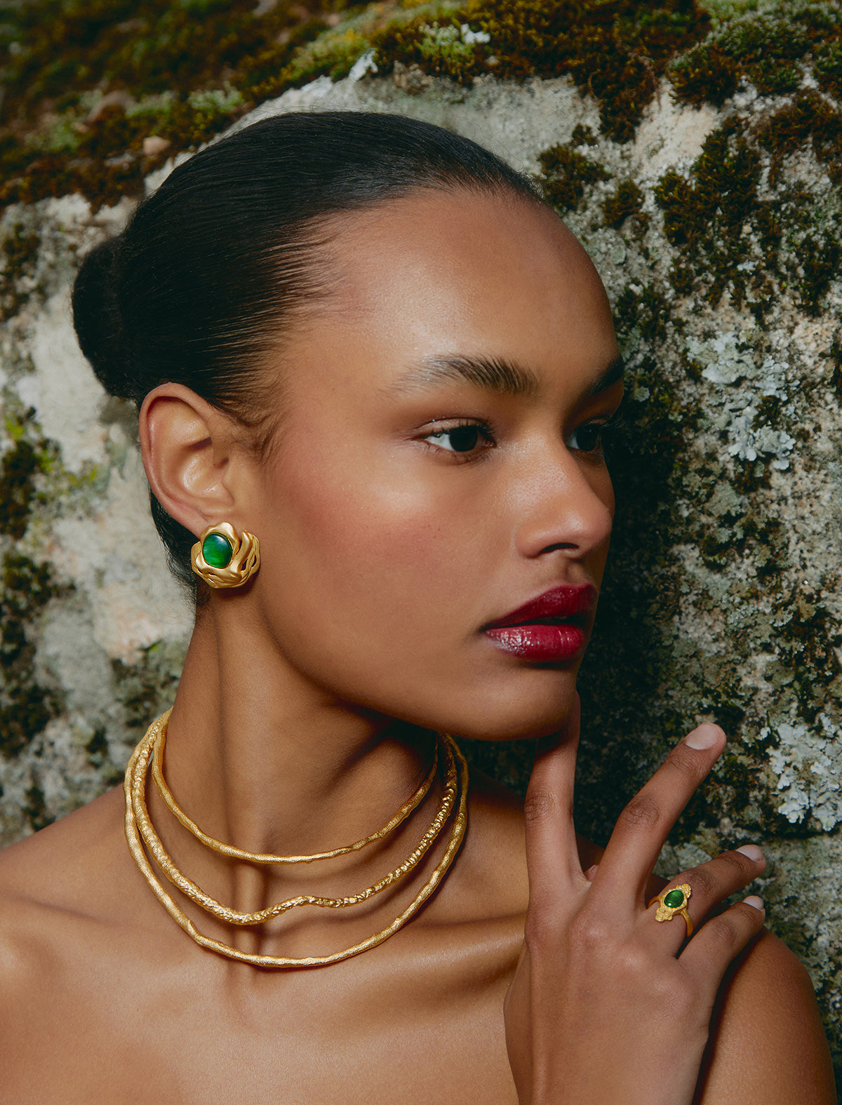 Flow Earrings in Green