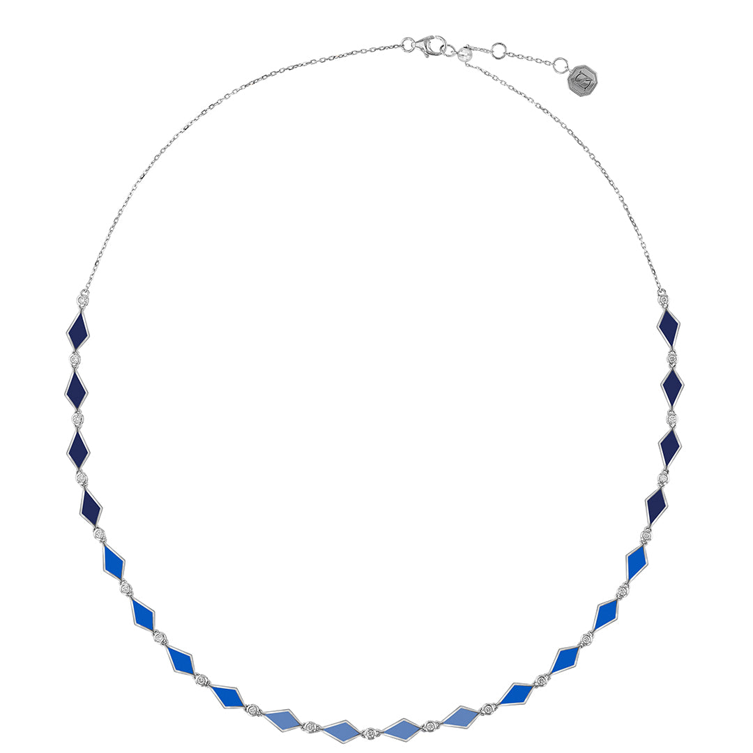 BLUE OMBRE MOSAIC NECKLACE