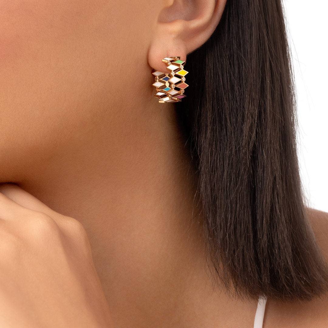 MULTICOLORED MOSAIC EARRINGS