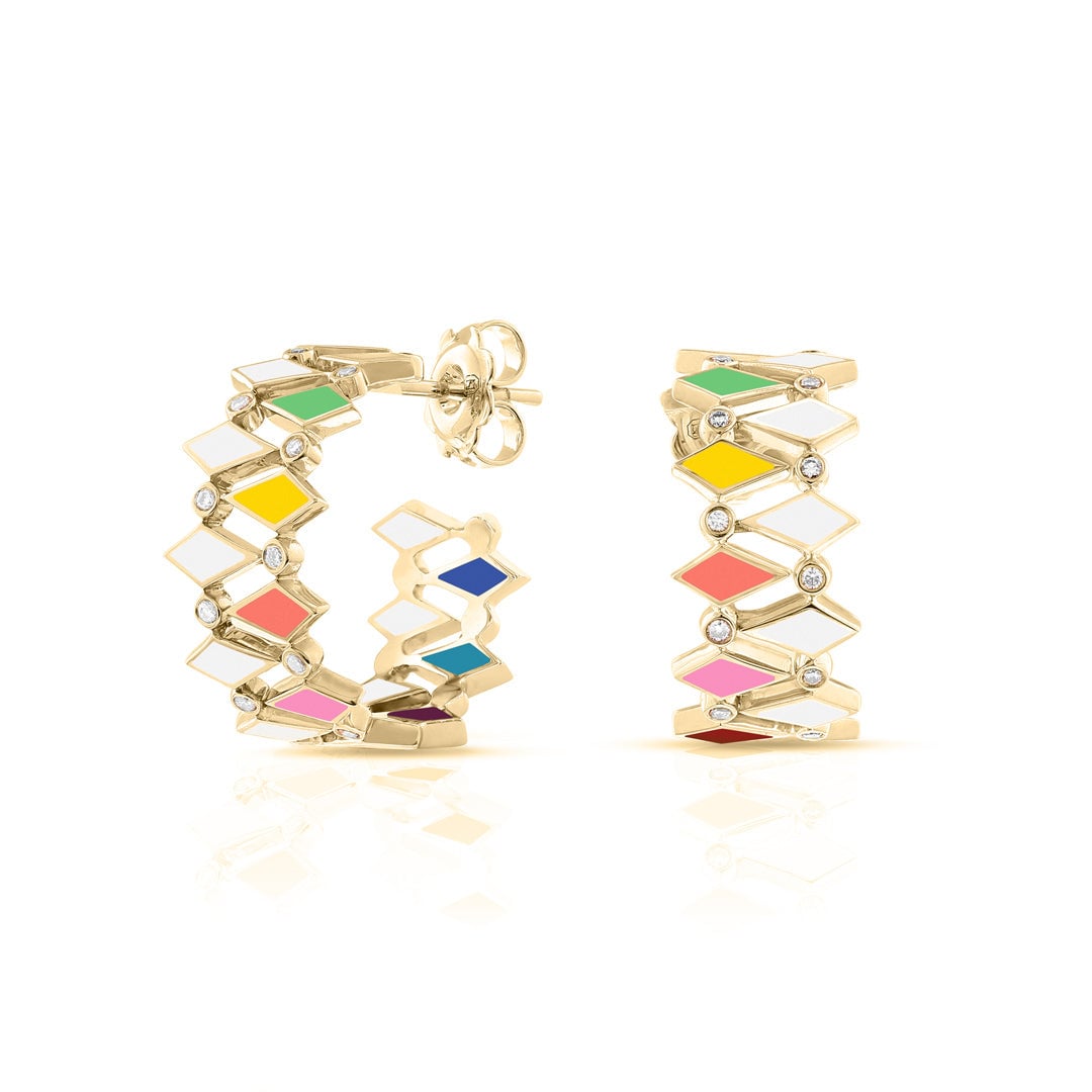 MULTICOLORED MOSAIC EARRINGS
