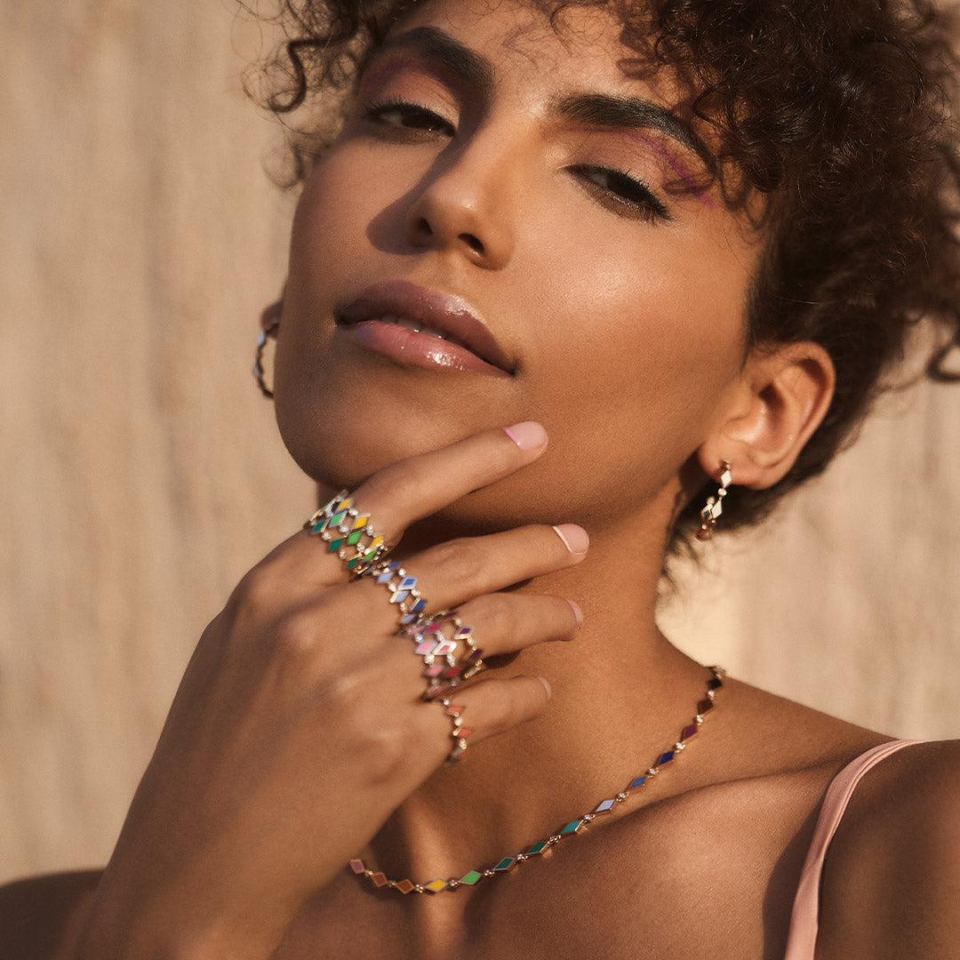 MULTICOLORED MOSAIC NECKLACE