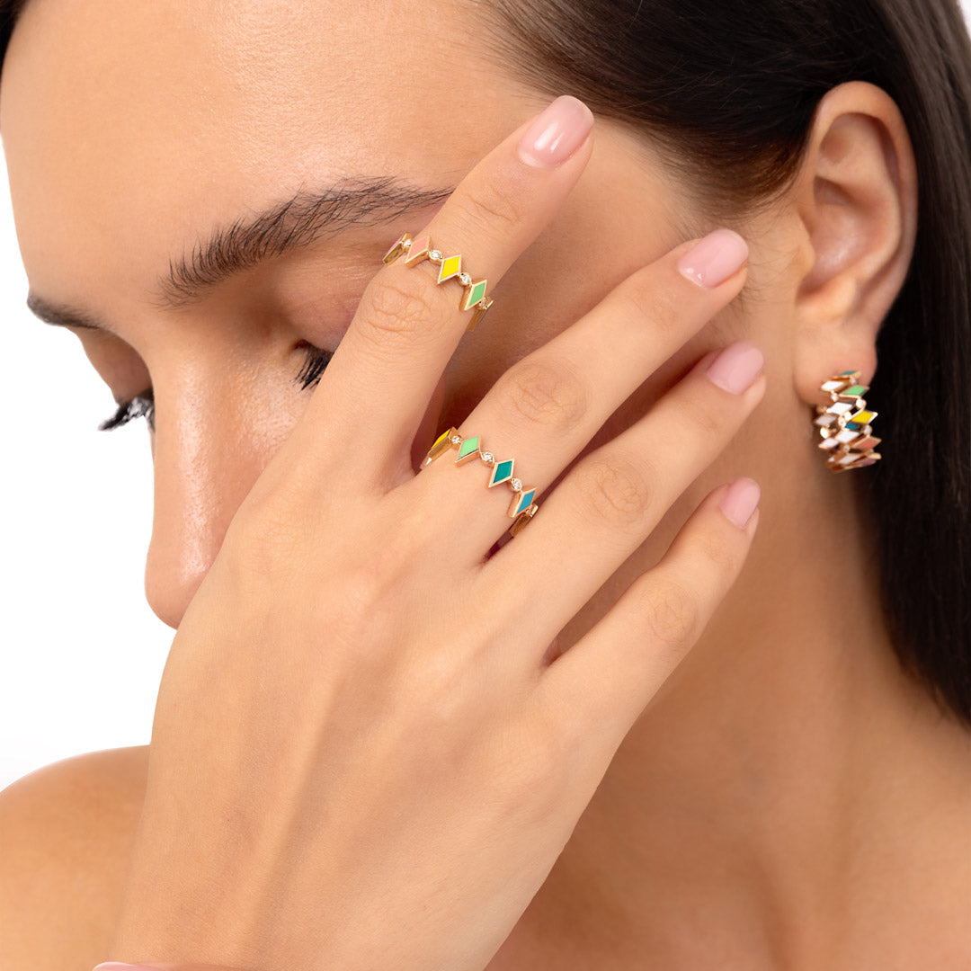 MULTICOLORED MOSAIC RING