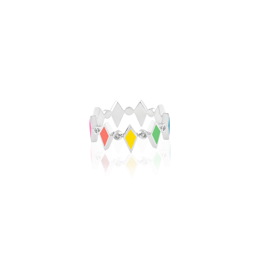 MULTICOLORED MOSAIC RING