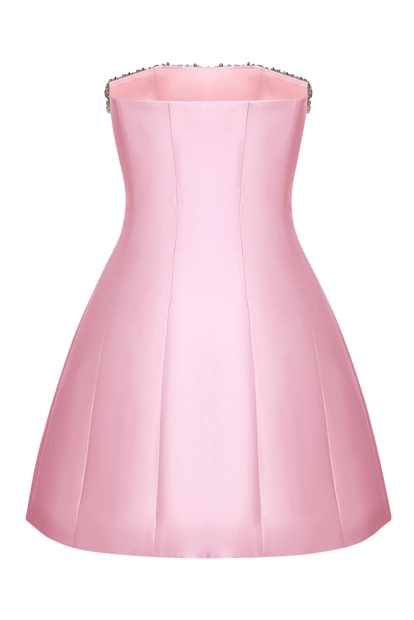 Crystal Embellished Strapless Mini Dress