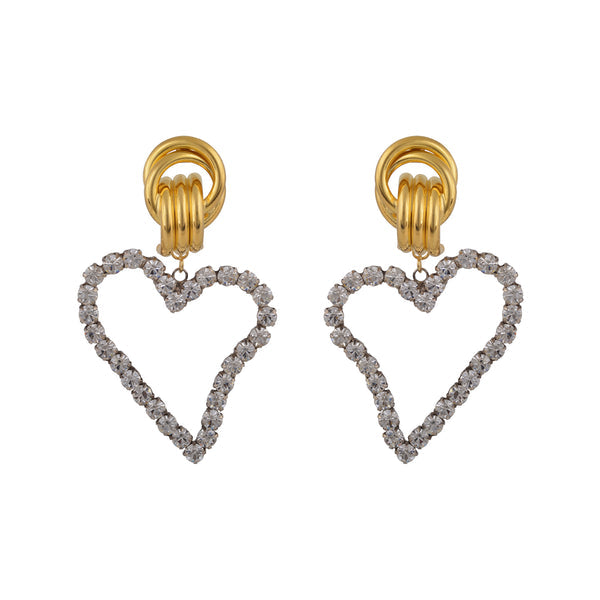 ALL OF MY HEART EARRINGS CRYSTAL