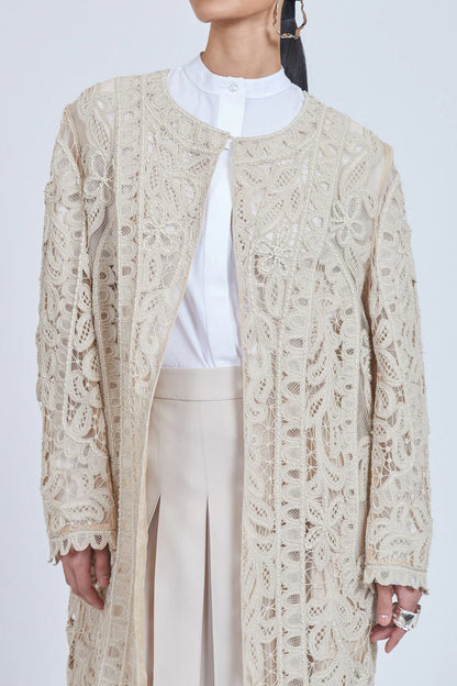 Metier Collection Albera Micro Beaded Applique Jacket