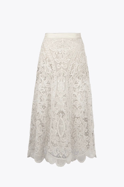 Metier Collection Albera Micro Beaded Applique Skirt