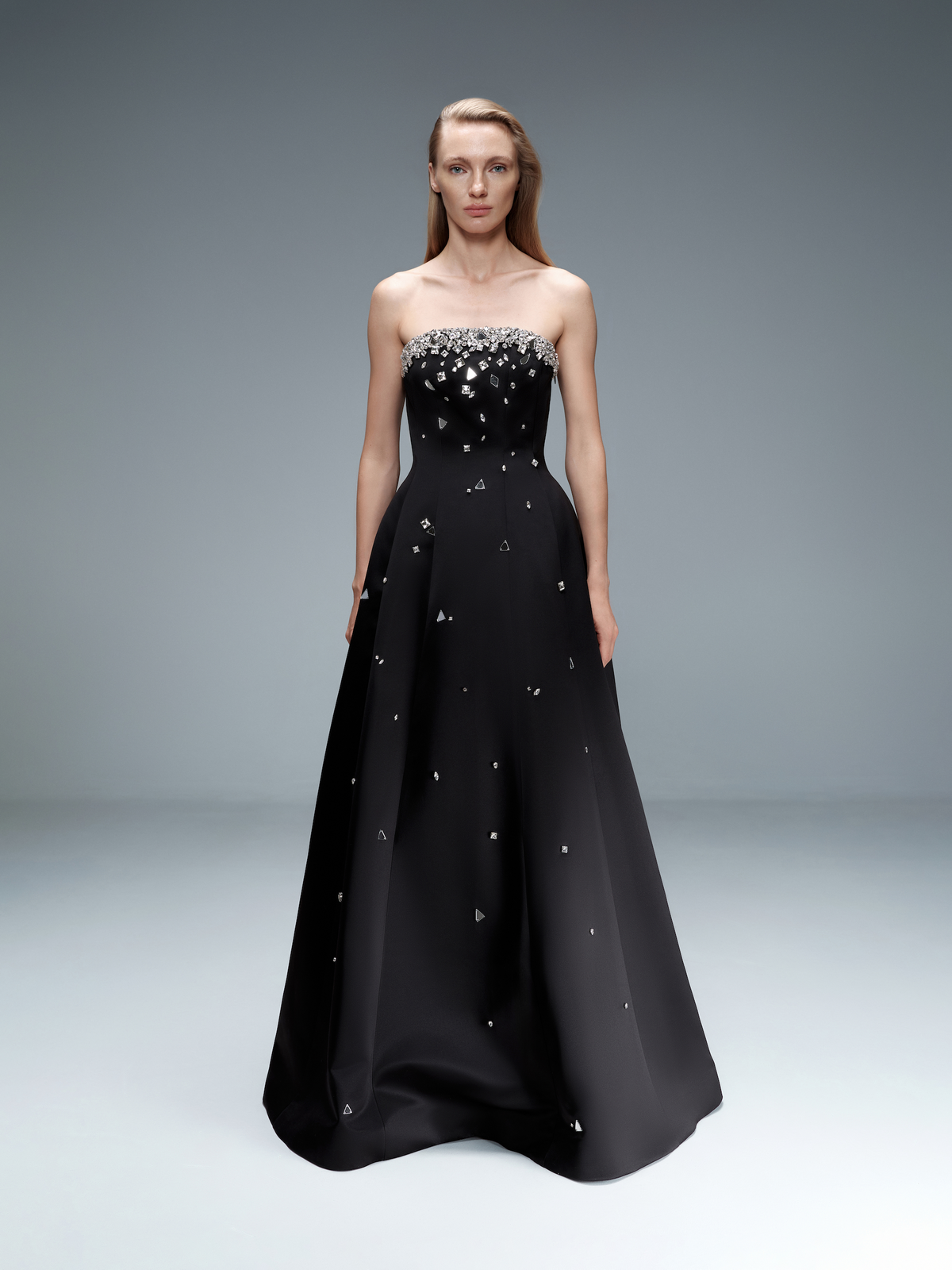 CRYSTAL-EMBELLISHED GOWN