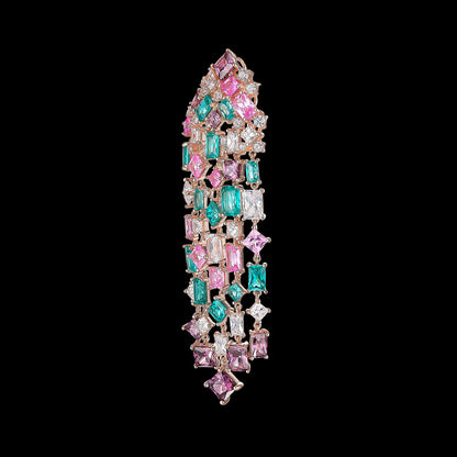 Paraiba Pink Cascade Earrings