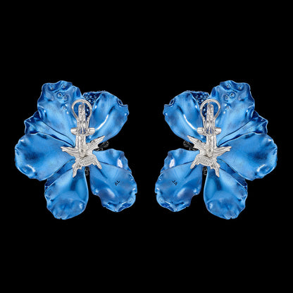 Paraiba Blue Poppy Earrings