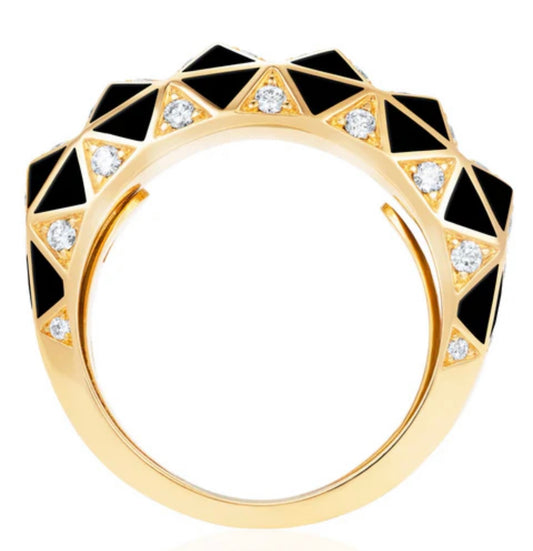Candy Rock Enamel Ring - Black