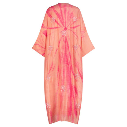 Coral Tie Dye Kimono