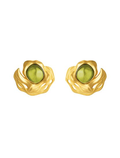 Flow Earrings in Green