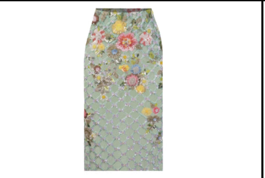 Beaded Multi Color Skirt