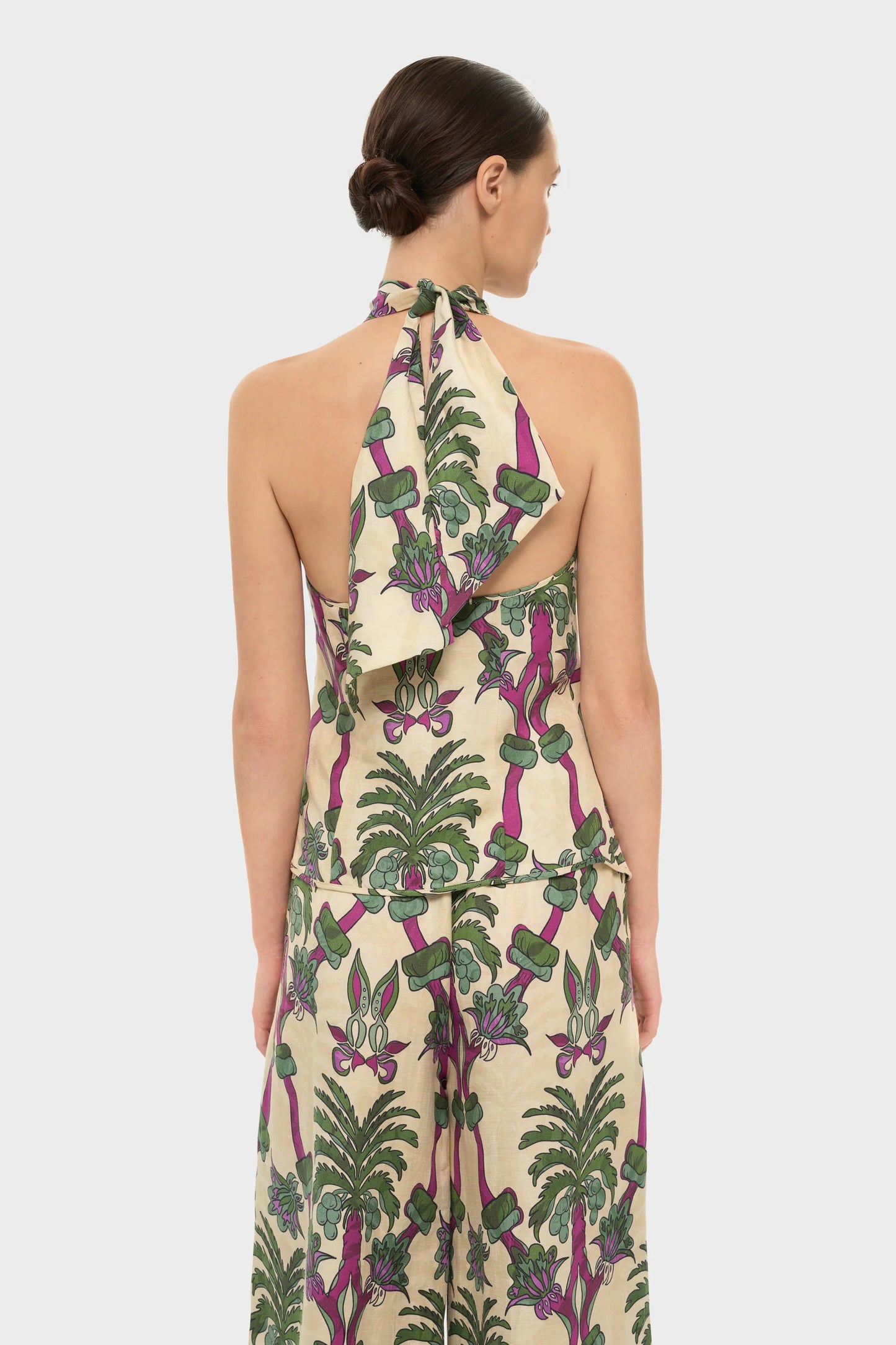 Palmera AquaFlora Cross Halter Top
