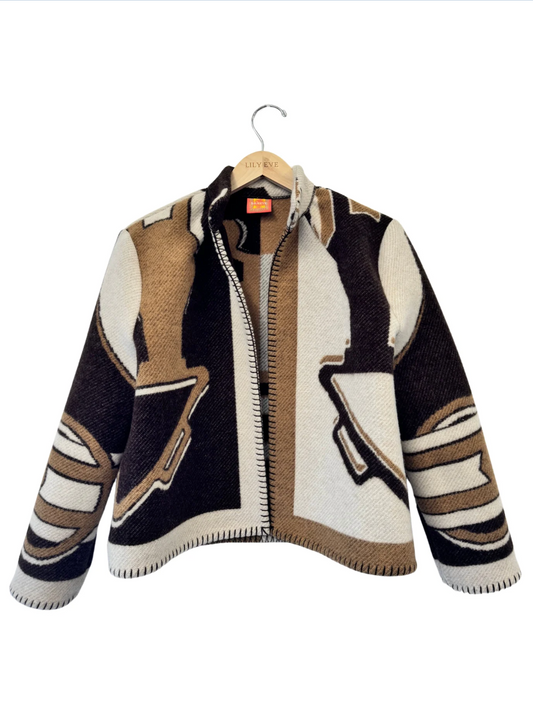 The Creme and Brown Buckle Jacket