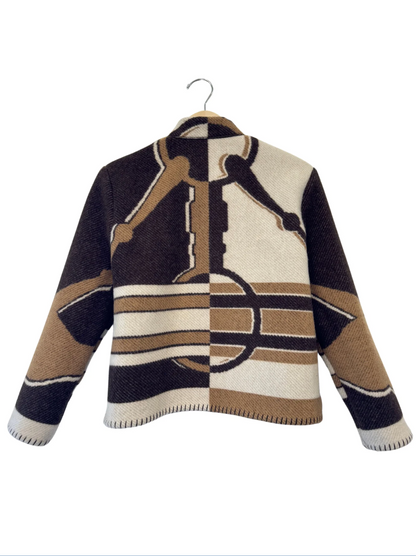 The Creme and Brown Buckle Jacket