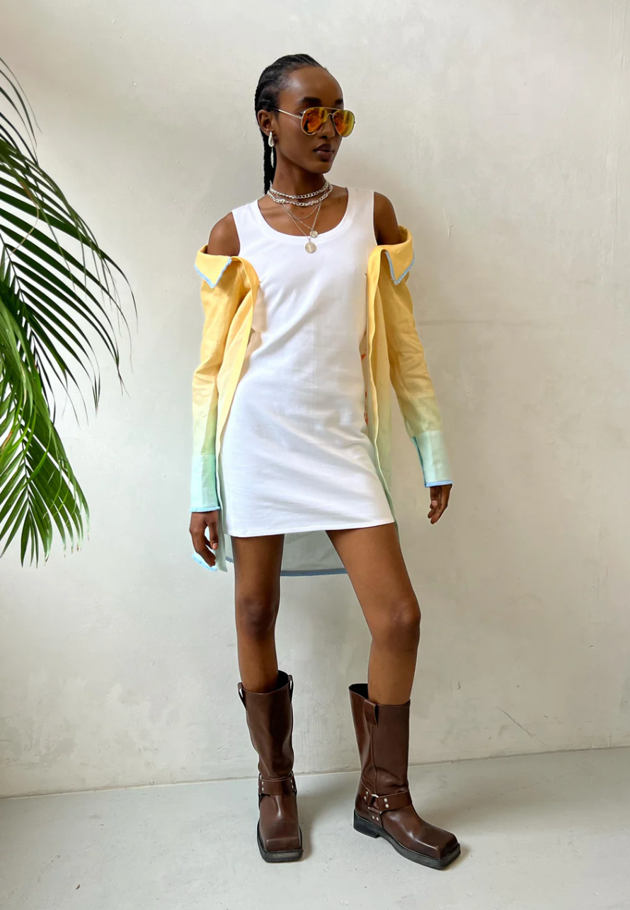 Desert Rose Linen Shirt Dress