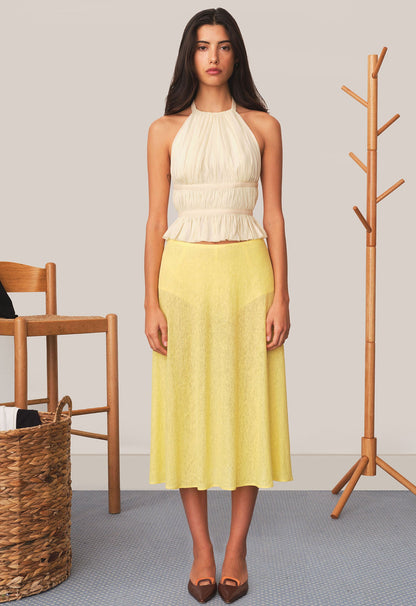 Chiffon Wrap Top in Ivory
