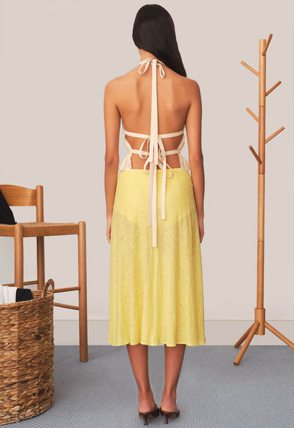 Chiffon Wrap Top in Ivory