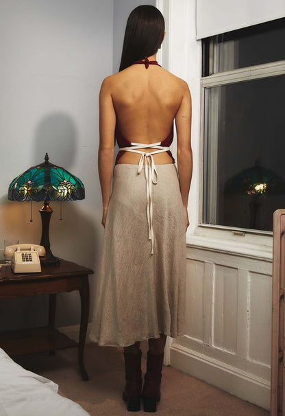 Sheer Kite Top in Wine
