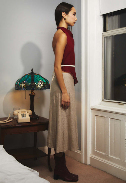 Sheer Kite Top in Wine
