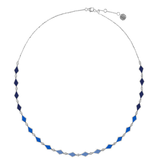 BLUE OMBRE MOSAIC NECKLACE