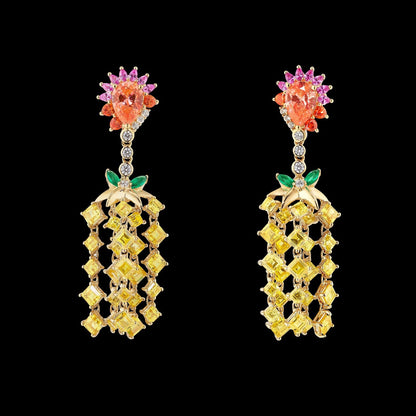 Pineapple Drop Earrings