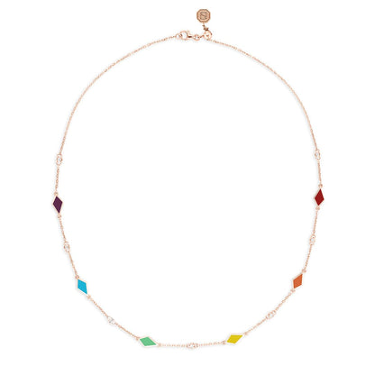 MOSAIC CHOKER WITH MULTICOLORED ENAMEL