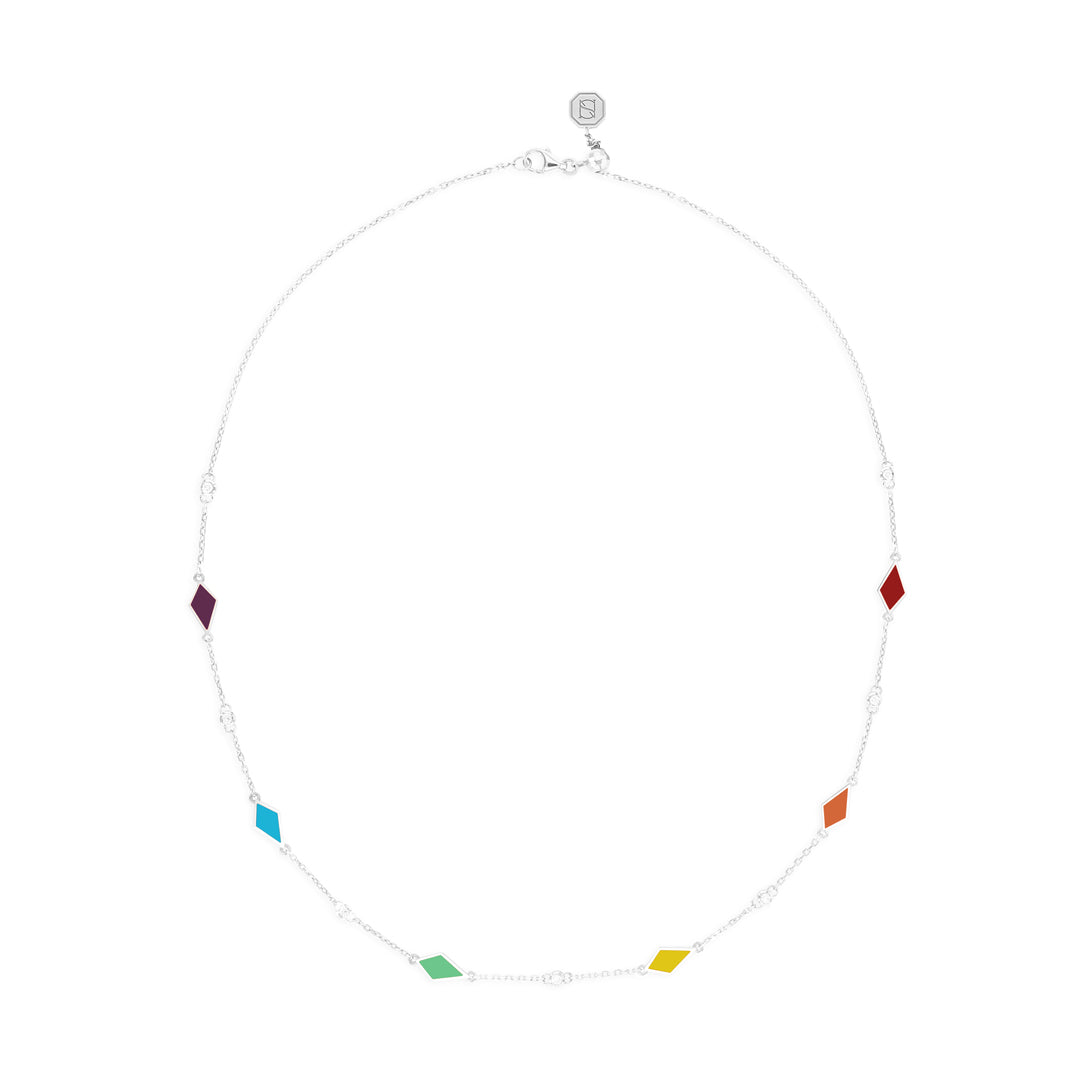 MOSAIC CHOKER WITH MULTICOLORED ENAMEL