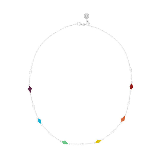 MOSAIC CHOKER WITH MULTICOLORED ENAMEL