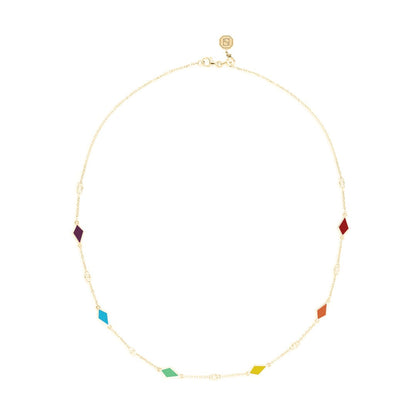 MOSAIC CHOKER WITH MULTICOLORED ENAMEL
