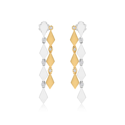 MOSAIC GOLD LONG EARRINGS