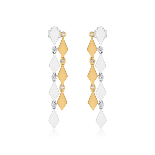 MOSAIC GOLD LONG EARRINGS