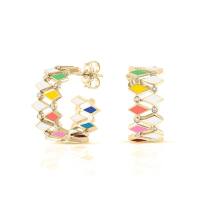 MULTICOLORED MOSAIC EARRINGS