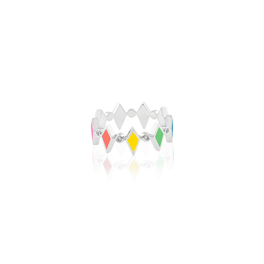 MULTICOLORED MOSAIC RING